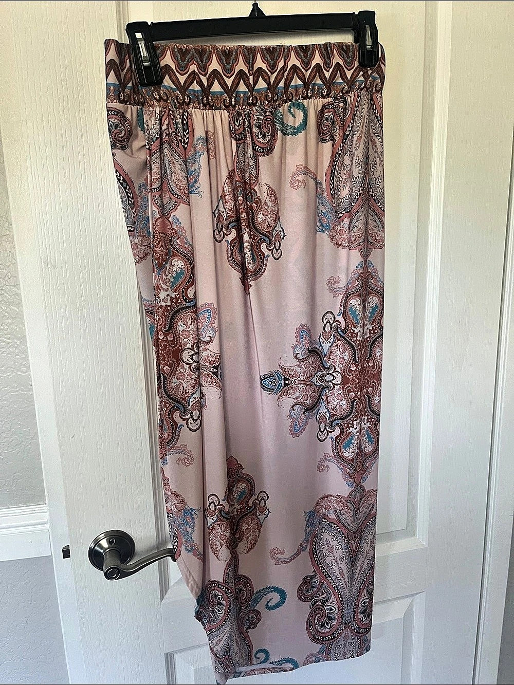 VENUS Paisley Maxi Skirt in Pink & Blue Size XL (48/50)- Boho